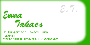 emma takacs business card